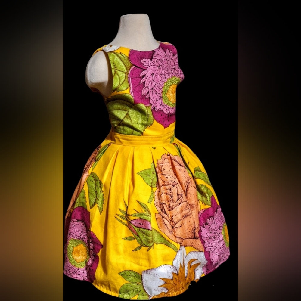 Handmade pleated dress 7T